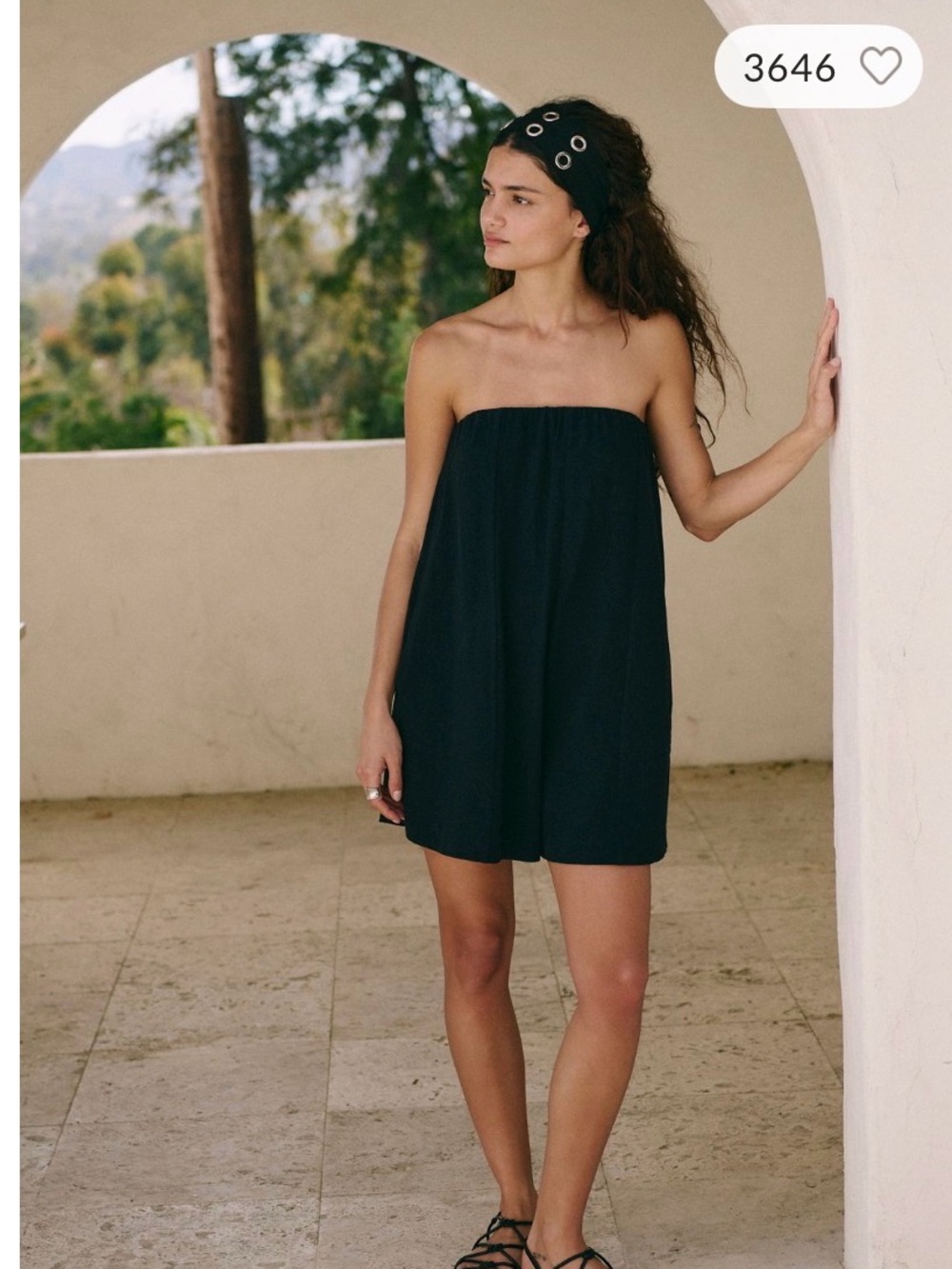 Free People Strapless Black Tube Romper